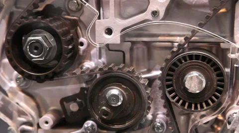 Timing belt of an engine Stockbeeldmateriaal 39016071