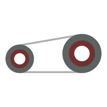 Timing belt flat clipart vector illustration イラスト素材