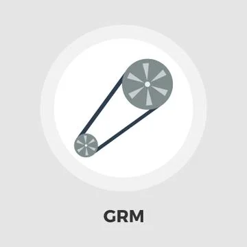 Timing belt flat icon Stock Illustration