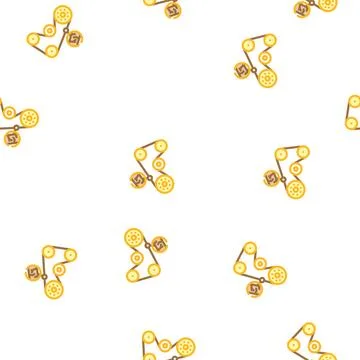 Timing belt replacement vector seamless pattern Stock Illustration