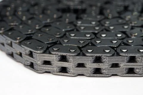 Timing chain of an engine of a modern car. Stock Photos