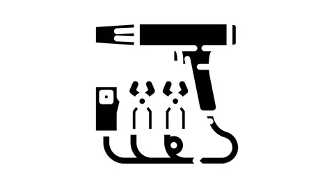 Timing light car repair tool glyph icon animation Stock Footage 326735984