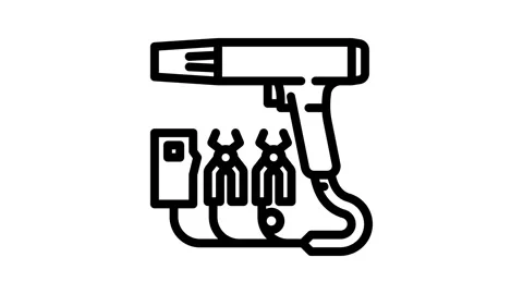 Timing light car repair tool line icon animation Stock Footage 326752025