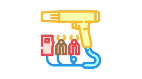 Timing light car repair tool color icon animation Stock Footage 327260044