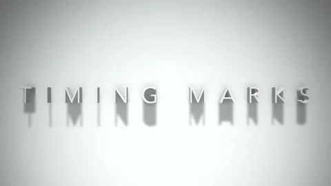 Timing marks 3D title animation white text on a white background Stock Footage 299750063