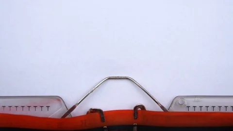 Timing - word printed on an old typewriter in red letters, close up. Stock Footage 126643972