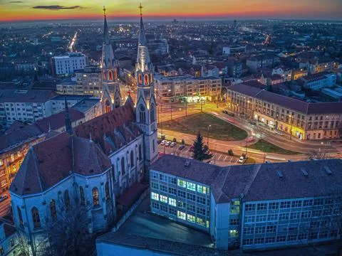 Timisoara at night, Romania Stock Photos