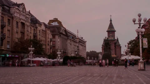 Timisoara time lapse track right Stock Footage 27621574