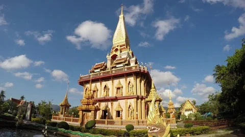 Timlaps at Wat Chalong Buddhist Temple Video stock 119549461