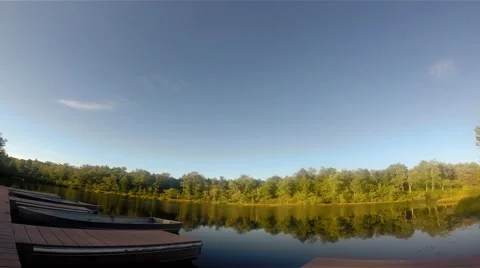 Timlapse Lake Dock Stock Footage 41832502