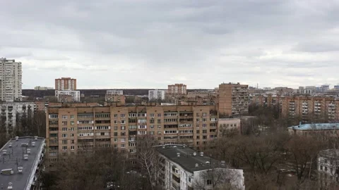 Timlapse with view to Bogorodskoe district Video stock 154181581