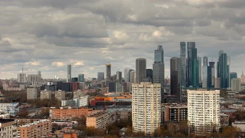 Timlapse view to Moscow Video stock 154182254