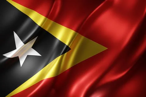 Timor-Leste 3d flag Stock Illustration