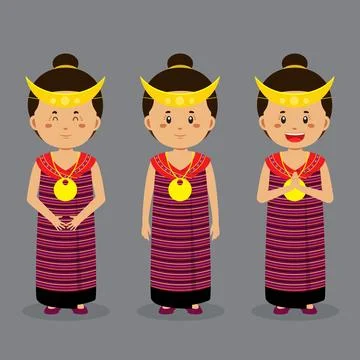 Timor Leste Character with Various Expression Stock Illustration
