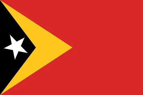 Timor-Leste Flag – Clean Vector Illustration Illustrazione stock