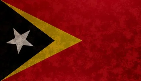 Timor Leste Flag Concrete Background 3D Render 스톡 일러스트