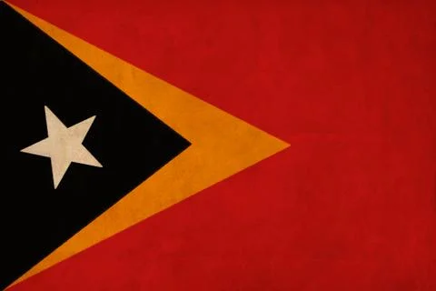 Timor leste flag drawing ,grunge and retro flag series Stock Illustration