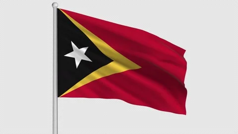 Timor-Leste Flag Stock Footage 211111782