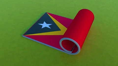 Timor-Leste Flag Video stock 258873045
