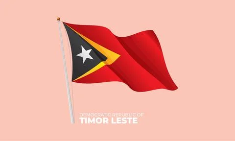 Timor Leste flag Stock Illustration