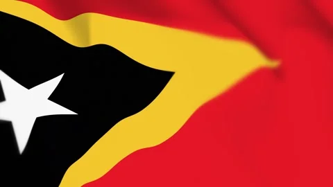 Timor Leste Flag Seamless Loop 4k 60fps on Sky Background Stock Footage 340341842