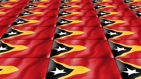 Timor Leste Flag wave 3d rotating view animated wallpaper background Vidéo 264316737