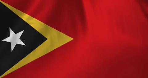 Timor leste flag waving with the wind background loop video animation Video stock 327173692