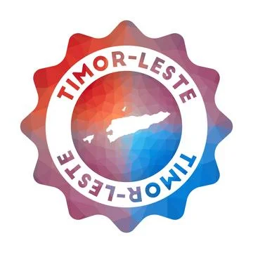 Timor-Leste low poly logo. Colorful gradient travel logo of the country in .. Illustrazione stock