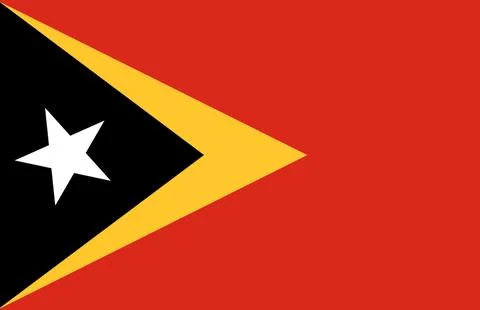 Timor Leste National Flag Stock Illustration