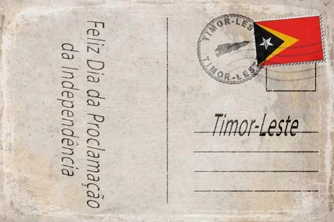 Timor Leste Proclamation Independence Day Background Stock Illustration