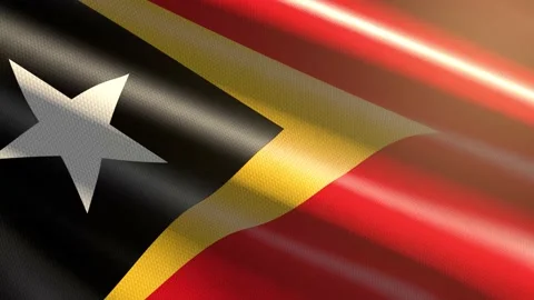 Timor Leste shiny flag - loop animation | Stock Video | Pond5
