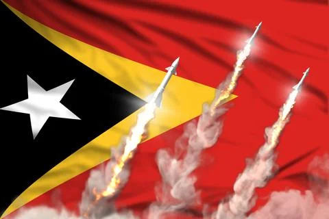 Timor-Leste supersonic warhead launch Stock Illustration