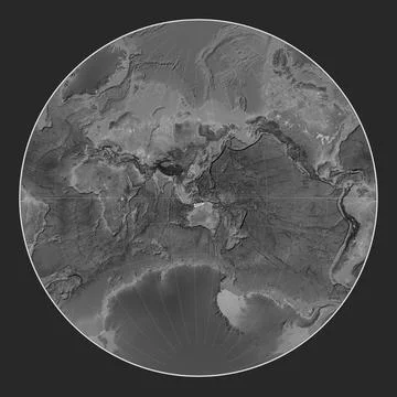 Timor tectonic plate. Grayscale. Lagrange. Stock Illustration