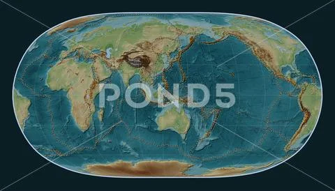 Timor tectonic plate. Wiki. Natural Earth II. Volcanoes and boundaries ...