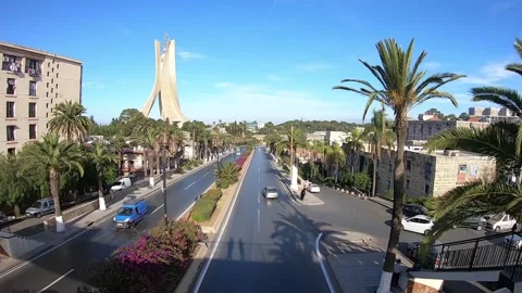 Timpelapse the martyrs memorial , algiers Stock Footage 135423250