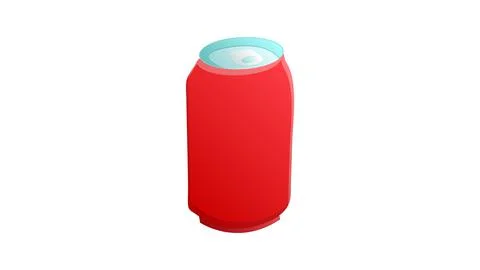 Tin bottle on white background, vector illustration. bottle for drinks and le Stock Illustration