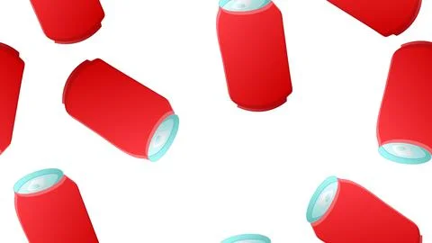 Tin bottles on white background, vector illustration, pattern. bottle for dri Illustrazione stock
