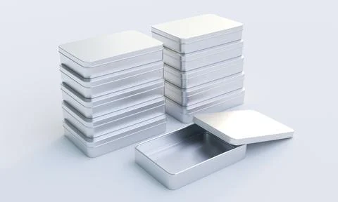 TIN BOXES Stock Illustration