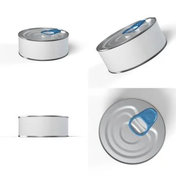 Tin Can 3D Rendering blank Stock Illustration