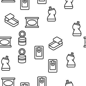 Tin Can Container Vector Seamless Pattern Illustrazione stock