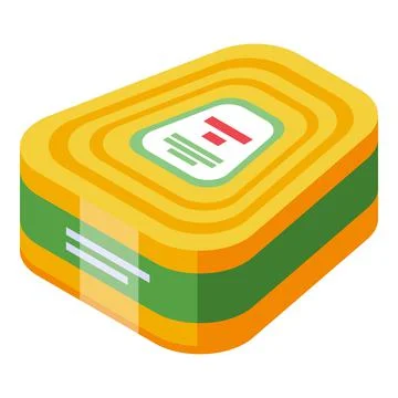 Tin can goose icon isometric vector. Duck food Illustrazione stock