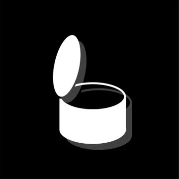 Tin can icon flat Stock Illustration