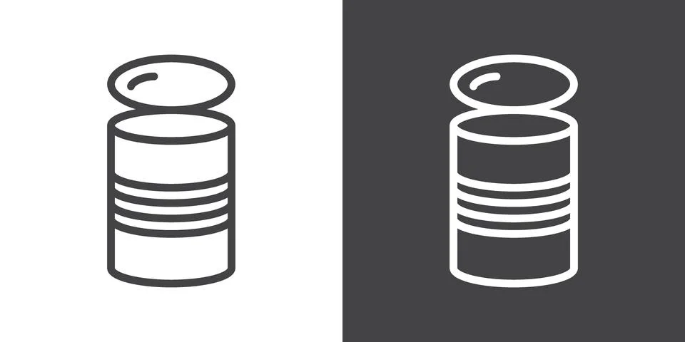 Tin can icon Illustrazione stock