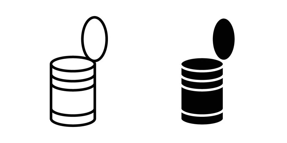 Tin can icon illustration vector, icon set for apps Stock Illustration