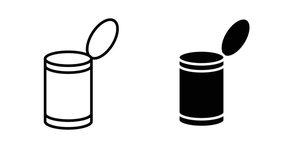 Tin can icon vector design illustrations Stock Illustration