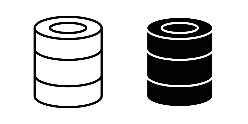 Tin can icon vector, illustration icon set Stock Illustration