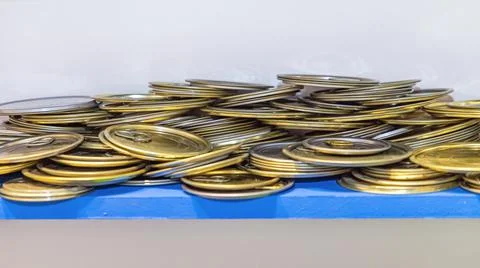 Tin Can Lids Stock Photos