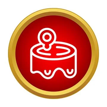 Tin can opening with pull tab icon Stock Illustration