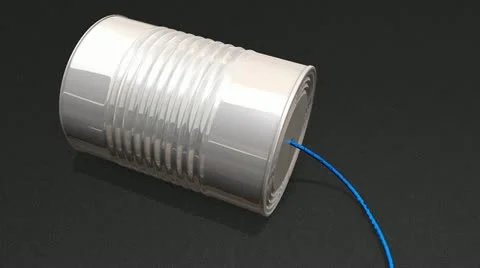 Tin can phone, basic, simple, wire, transmit, toy. 動画素材 11507301