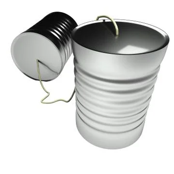 Tin can phone Ilustração Stock